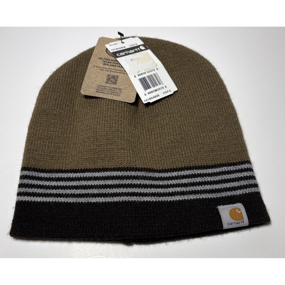 Carhartt Beanie Brown Malone Hat Acrylic NWT